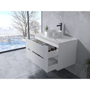 Szafka łazienkowa z umywalką Genova White 60 cm