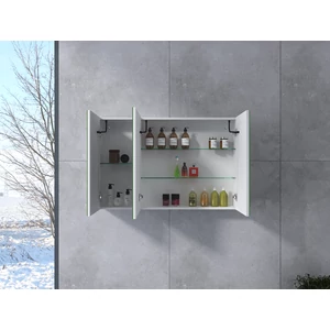 Trzydrzwiowa szafka z lustrem Vicenza White 100 cm