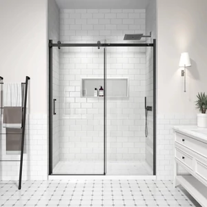 Drzwi prysznicowe przesuwne Belvero Black 120, 195cm, 6mm