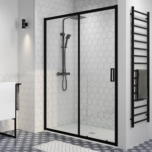 Drzwi prysznicowe przesuwne Elche Black 140, 190cm, 6mm