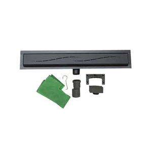 Odpływ prysznicowy Burela Matte Black 50cm