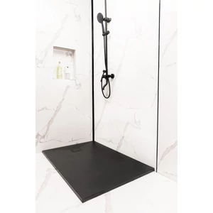 Kwadratowy brodzik SMC Cagliari Black 80x80x2,6 cm