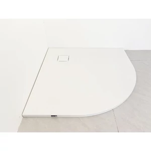 Półokrągły brodzik SMC Cagliari White 80x80x2,6 cm