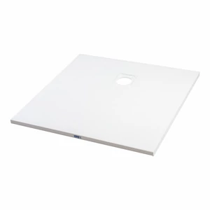 Kwadratowy brodzik SMC z syfonem Cagliari White 80x80x2,6 cm