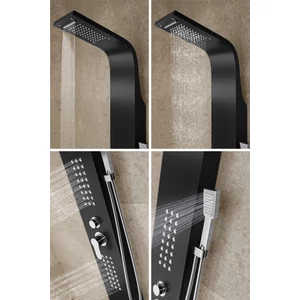 panel prysznicowy Alegre Black stal nierdzewna