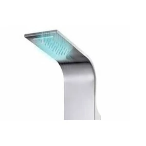 Termostatyczny panel prysznicowy Verona Silver, stal nierdzewna, LED