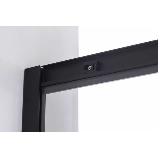 Półokrągła kabina prysznicowa Murcia Black 80x80, 190 cm, 6 mm, NANO