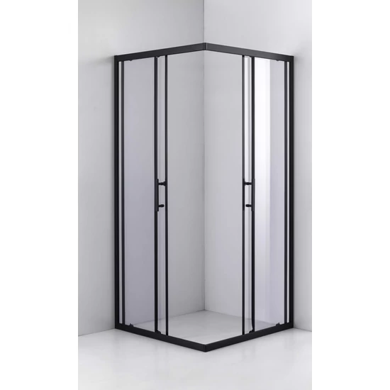Kabina prysznicowa Motril Black 80x80, 190 cm, 6 mm, NANO