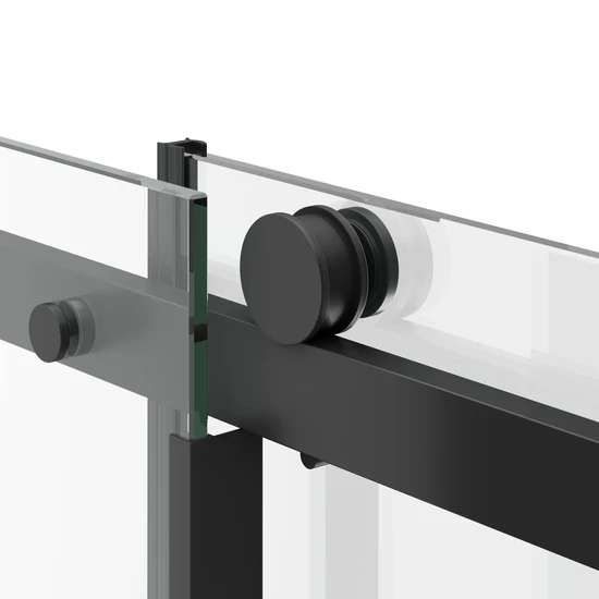 Drzwi prysznicowe przesuwne Belvero Black 120, 195cm, 6mm