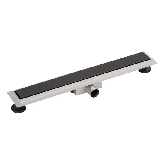 Odpływ prysznicowy z czarnym szkłem Granada 60cm