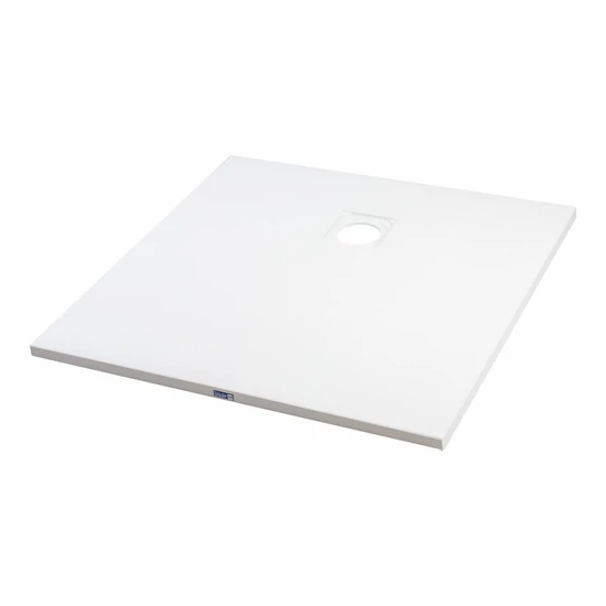 Kwadratowy brodzik SMC z syfonem Cagliari White 80x80x2,6 cm