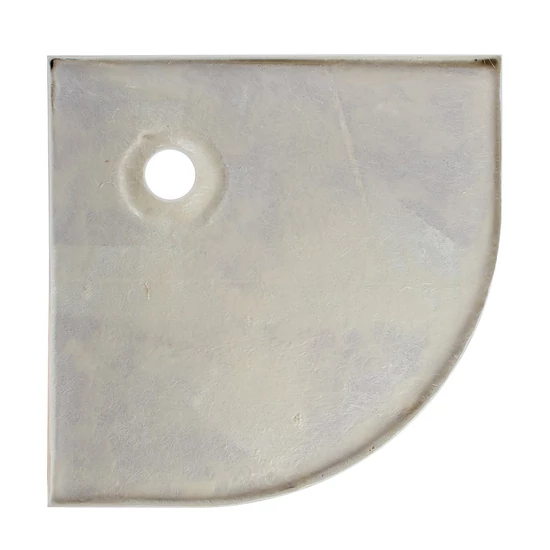 Półokrągły brodzik akrylowy z syfonem Coria 80x80x5 cm