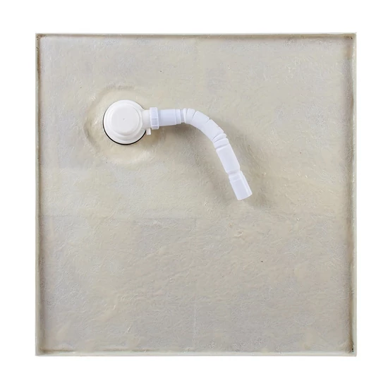 Kwadratowy brodzik akrylowy z syfonem Coria 80x80x5 cm