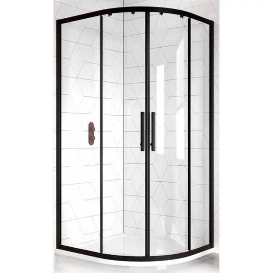 Kabina prysznicowa Murcia Black 80x80 190 cm, 6 mm NANO