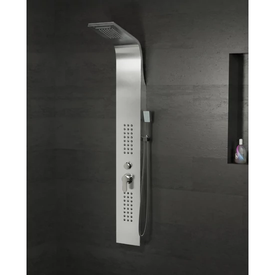 panel prysznicowy Alegre Silver stal nierdzewna