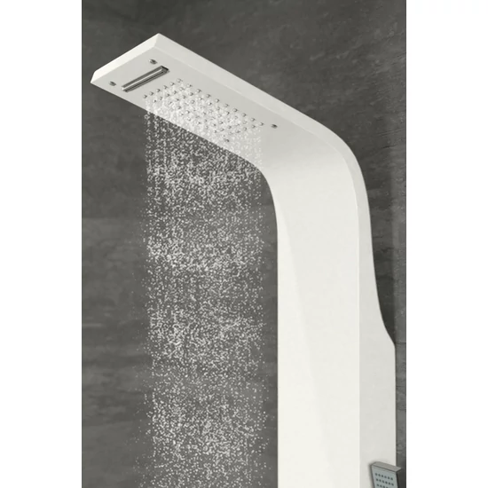 panel prysznicowy Alegre White stal nierdzewna