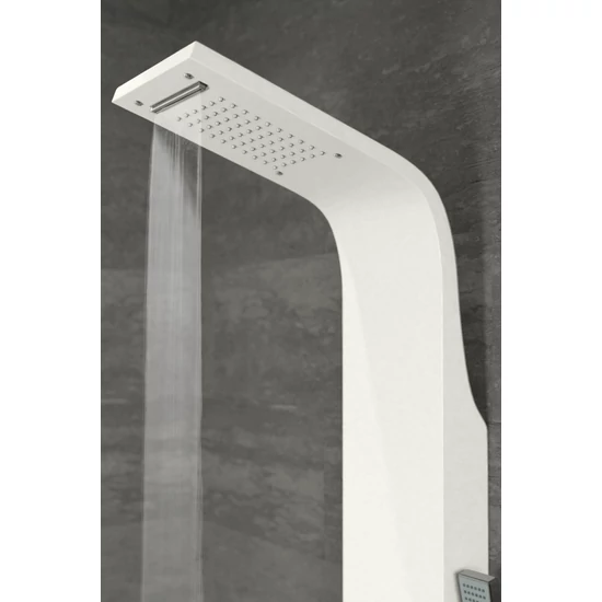 panel prysznicowy Alegre White stal nierdzewna