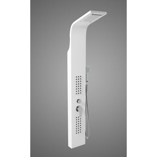 panel prysznicowy Alegre White stal nierdzewna