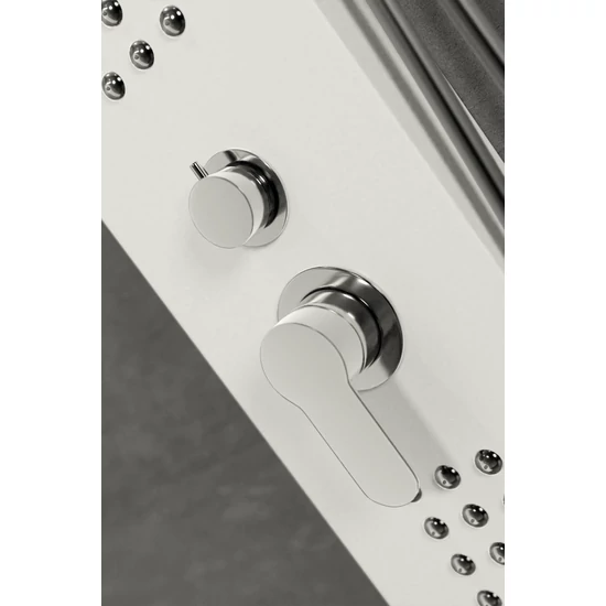 panel prysznicowy Alegre White stal nierdzewna
