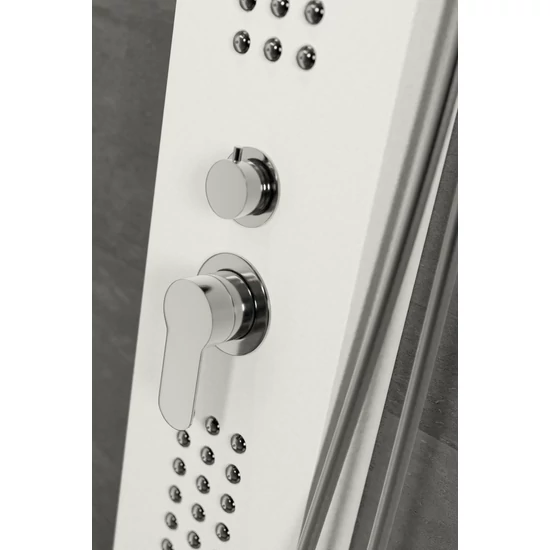panel prysznicowy Alegre White stal nierdzewna