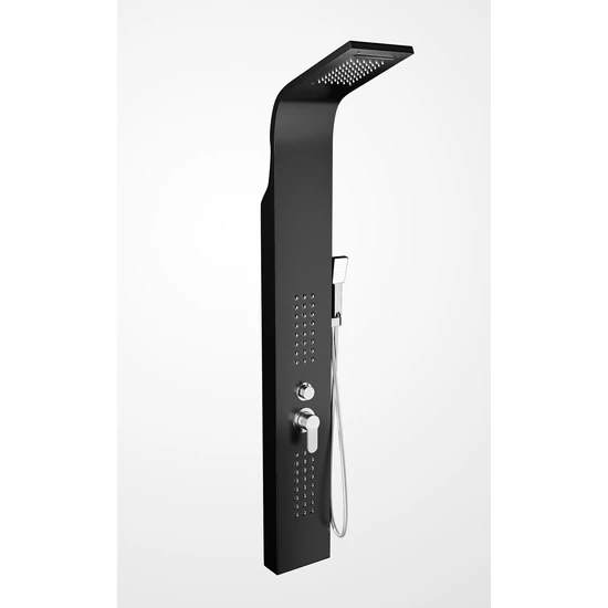 panel prysznicowy Alegre Black stal nierdzewna