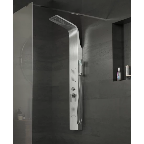 panel prysznicowy Bologna Silver stal nierdzewna