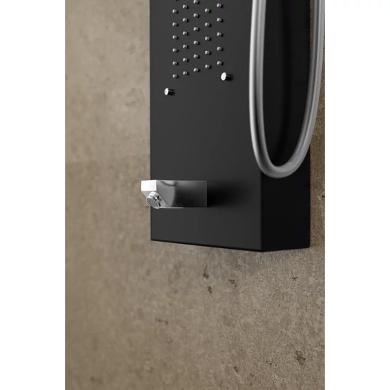 panel prysznicowy Merin Black stal nierdzewna