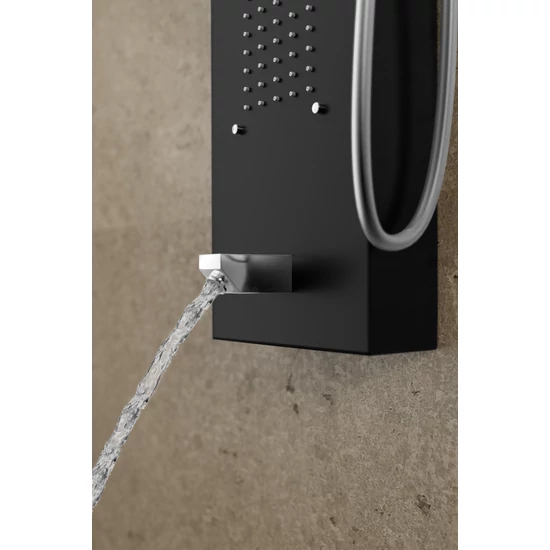 panel prysznicowy Merin Black stal nierdzewna