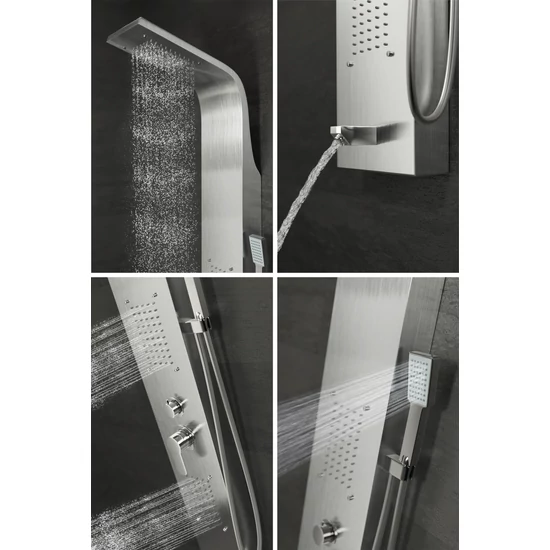 panel prysznicowy Merin Silver stal nierdzewna