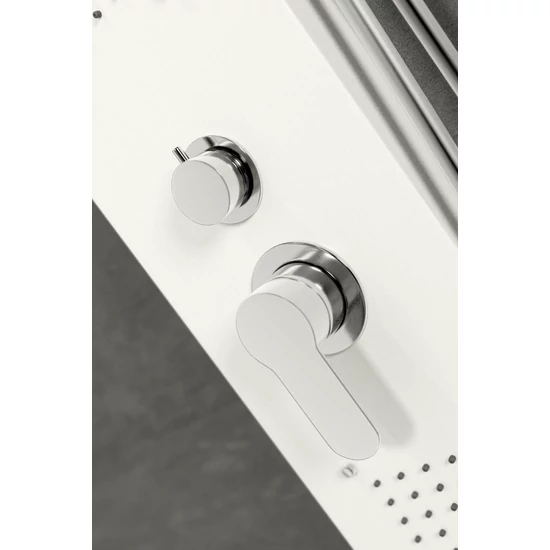 panel prysznicowy Merin White stal nierdzewna