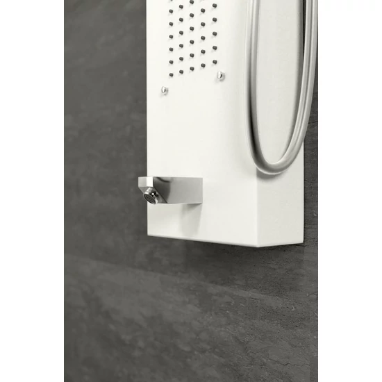 panel prysznicowy Merin White stal nierdzewna