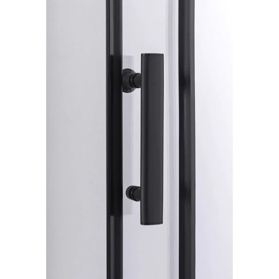 Półokrągła kabina prysznicowa Avignon Black 6 mm 100*100 190 cm