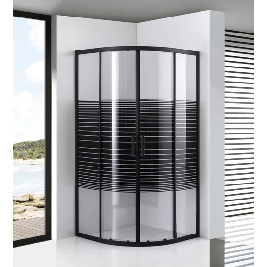 Półokrągła kabina prysznicowa Avignon Shadow 6 mm 70*70 190 cm