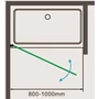 Obraz 3/5 -Drzwi prysznicowe otwierane Madeira 70, 190cm, 5mm