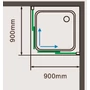 Obraz 4/4 -Kabina prysznicowa Motril 90x90, 190 cm, 6 mm NANO