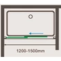 Obraz 3/3 -Drzwi prysznicowe przesuwne Milano 120, 195cm, 8mm