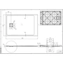 Kwadratowy brodzik SMC Cagliari Black 80x120x2,6 cm