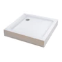 Kwadratowy brodzik akrylowy z syfonem Almagro 80x80x13,5 cm
