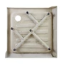 Kwadratowy brodzik akrylowy z syfonem Almagro 80x80x13,5 cm