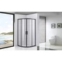 Obraz 2/6 -Półokrągła kabina prysznicowa Avignon Black 6 mm 70*70 190 cm