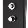 Termostatyczny panel prysznicowy Verona Black, stal nierdzewna, LED