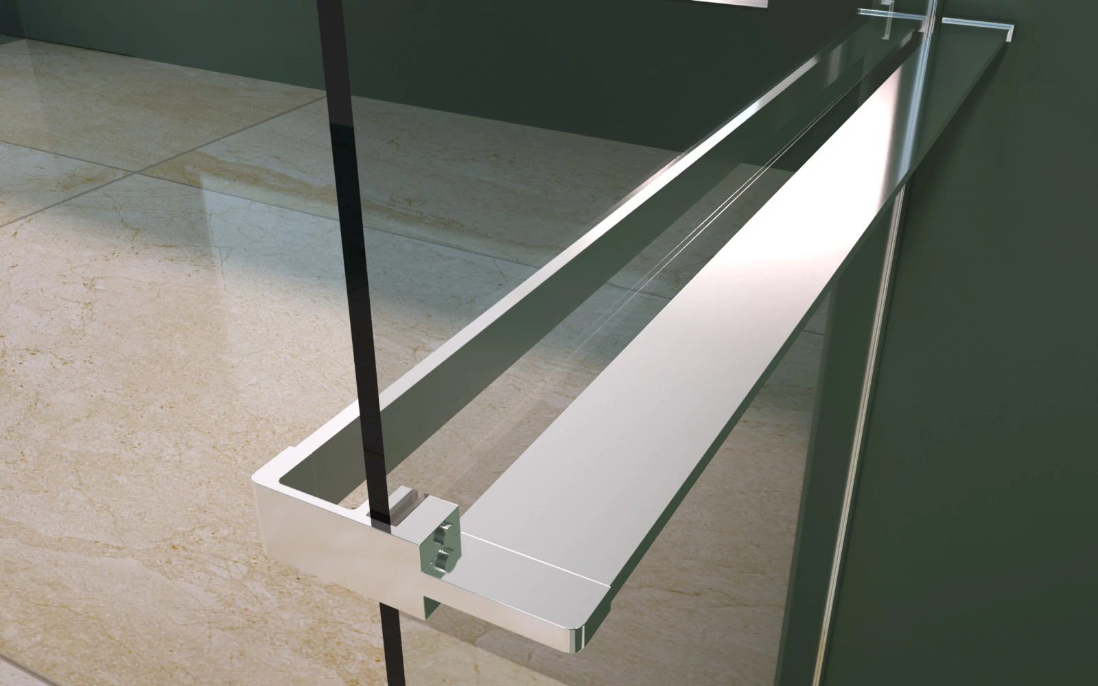 Ręcznik i mydelniczka Rochelle Chrome 80 cm