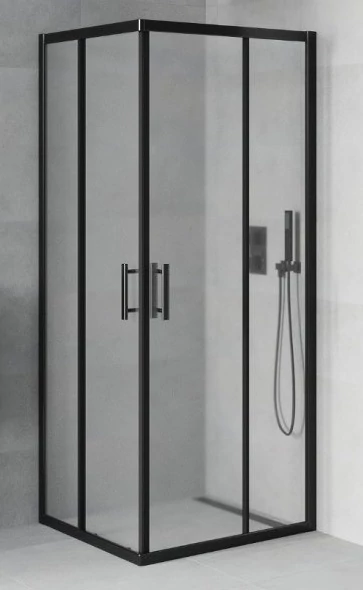 Kabina prysznicowa Motril Black 80x80 190 cm, 6 mm NANO