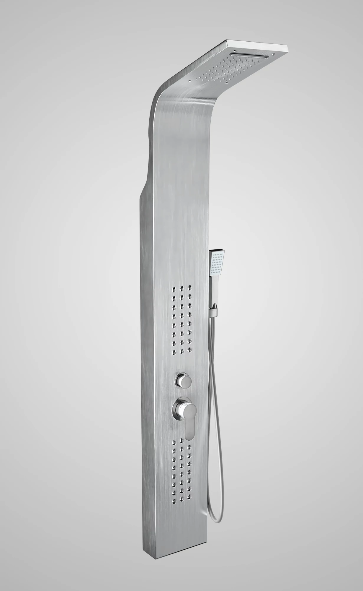 panel prysznicowy Alegre Silver stal nierdzewna