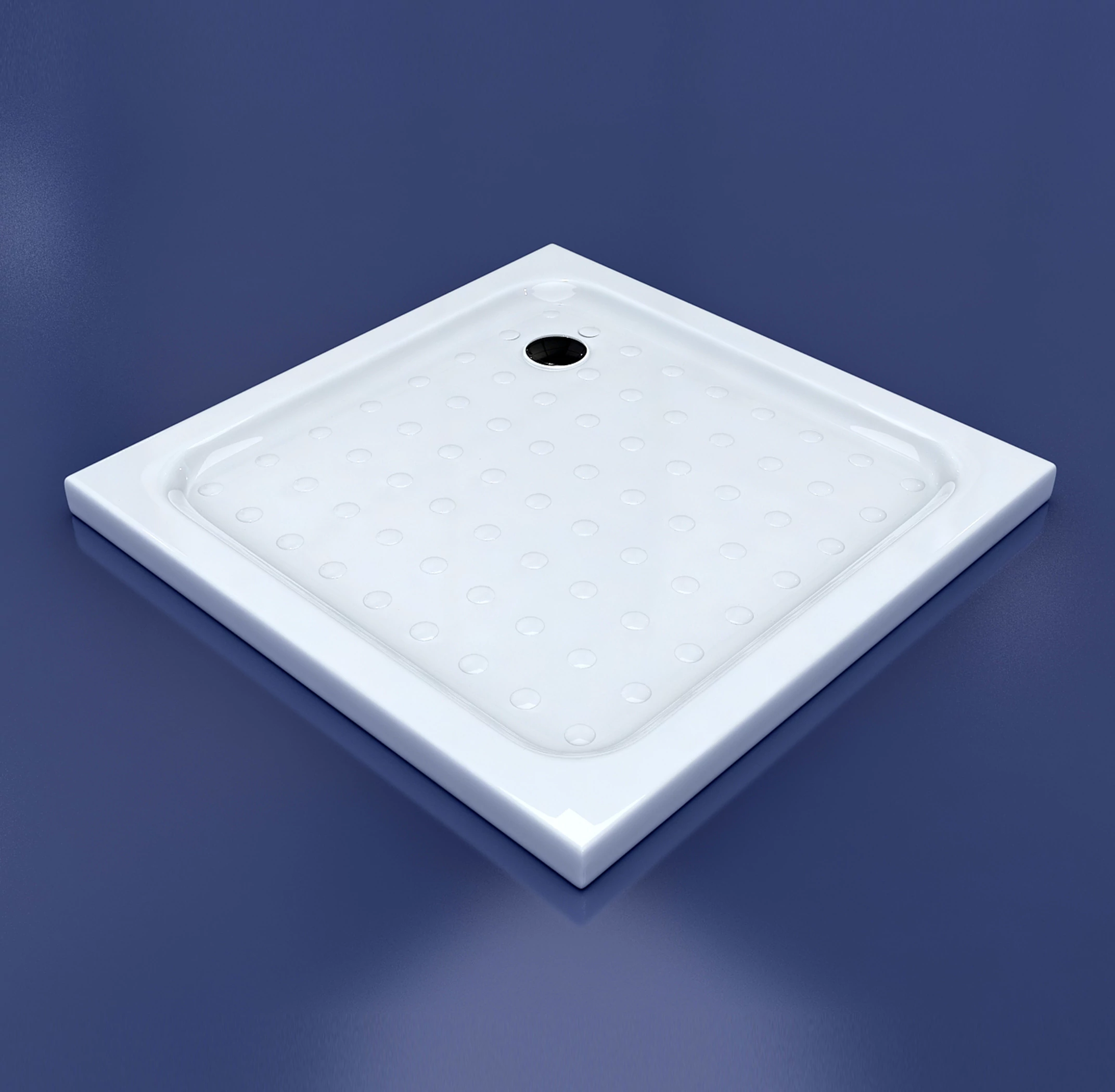 Kwadratowy brodzik akrylowy Dotty 80x80x5 cm