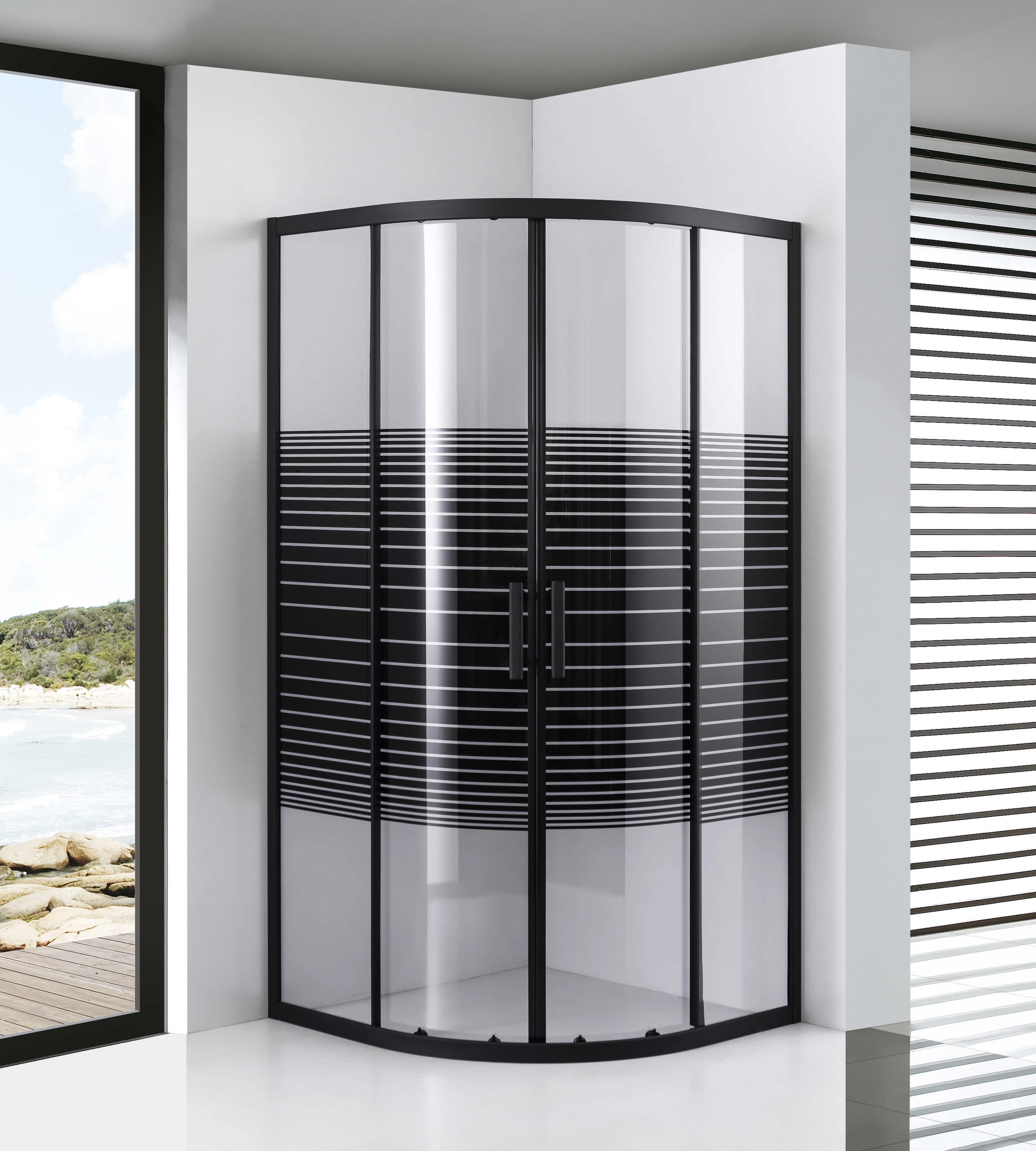 Półokrągła kabina prysznicowa Avignon Shadow 6 mm 70*70 190 cm